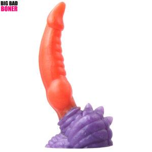 Raptor dildo pearlescent orange purple - BigBadBoner